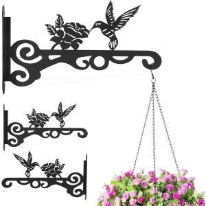 KALANKA-Lot de 2 crochets de suspension pour plantes - 25 cm - Pour suspendre des mangeoires à oiseaux - Carillons éoliens - Lanterne - Neuf