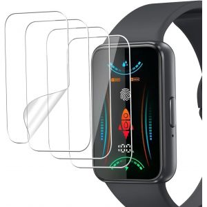 LOT DE 4 FILMS DE PROTECTION D'&Eacute;CRAN EN VERRE BLIND&Eacute; POUR SAMSUNG GALAXY FIT 3 - &Eacute;TANCHE - FLEXIBLE - EN TPU - SANS BULLES - ANTI-SALET&Eacute; - Neuf