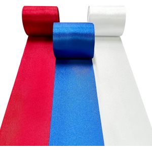 60M Ruban de Satin Bleu Blanc Rouge 3 Couleurs 5cm de large ruban Couleurs du Drapeau Français pour Bmballage de Cadeaux DIY pour N?uds Mariage Bouquet Anniversaire France fête Nationale Diplôme Décor - Neuf