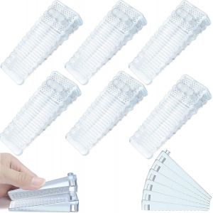 Lot de 6 butées de porte en caoutchouc, réglables en hauteur, antidérapantes, pour porte de balcon et salle de bain - Neuf