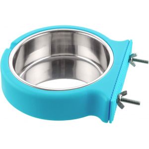 Cmws-Caisse Chien Bol Amovible En Acier Inoxydable Gamelle À Suspendre Pour Animal Domestique Cage Petit Bol D'eau Feeder Nourriture Pour Chiens Chats Lapins Birdsgreen Pet Supplies - Neuf