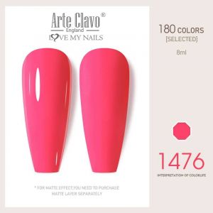 Arte Clavo 8ml Rouge Rose Couleur Tpo-Free Vernis &Agrave; Ongles Gel Lak Tremper Les Ongles Paillettes Uv Hybride Gel Laque Base Sup&eacute;rieure Gel Vernis.1476. - Neuf