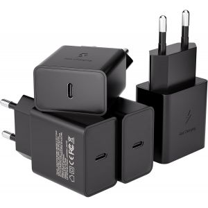 4-Pack Usb C Chargers 15w Power Pd Fast Charger Charging Connector Compatible With Samsung Galaxy S8, S9, S10 Plus, S10e, S20, S21, A50, A51, A40, A34, A33, A20e, A13, Z Flip3, Z Fold3 5g - Neuf