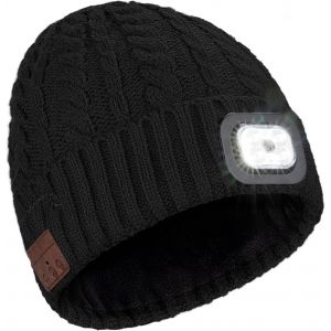 Bonnet Musical À Led Avec Lumière, Bonnet D'éclairage Bluetooth, Lampe Frontale Rechargeable Casquette Avec Écouteur Et Lumière Pour Hommes Femmes Randonnée Camping Cyclisme Course À Pied - Neuf