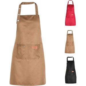 ERYI-Tablier De Cuisine Pour Homme Et Femme Avec Poches - Convient À Grande Taille - Résiste À L'Eau - Neuf