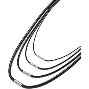 Trahoo-Cordon Cuir Pour Pendentif Avec Fermoir Acier Inoxydable 2/3mm Collier Fine En Cuir Homme 40/45/50/55/60/65/70 Cm Chaine Femme Enfant Gracon Cadeau Fetes Des Peres Valentin Anniversaire - Neuf