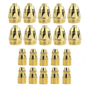 10 Sets/Lot P80 Air Plasma Consommables Golden CNC Cutting Machine Buse Plasma Cutter Hafnium Elec - Neuf