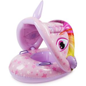 Anneau De Natation Pour Bébé,Bouee Bebe +1 Jouet Pistolet À Eau,Flotteur De Piscine Gonflable Pour Bébé Avec Siège De Sécurité Pour Enfants,Pour Enfants De 3 À 10 Ans - Neuf