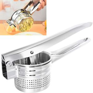 Syiyunran Presse Pur&eacute;e en Acier Inoxydable Pilon &agrave; Pommes de Terre - 1 Pi&egrave;ce, Robuste Ecrase Presse Puree Grand Pilon, Agrumes Manuel Coupe Frites Presse Pur&eacute;e, Ustensile Cuisine Pour R&eacute;duire Les - Neuf