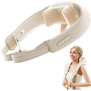 Appareil De Massage Shiatsu Pour La Nuque, Les Épaules, Le Dos, Les Épaules, Les Jambes, Les Pieds - Avec Fonction Chauffante - Beige - Neuf