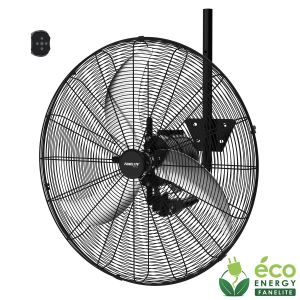 Fanelite - Ventilateur mural FW65-DC - Moteur DC - Diamètre 65 cm - 6 vitesses - Oscillant ou fixe - Professionnel - Très fort débit d'air - Neuf
