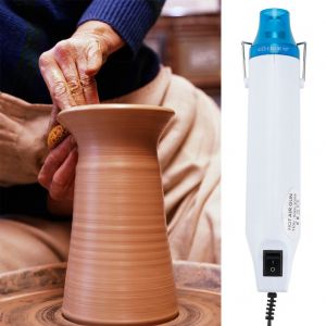 Pistolet a air chaud electrique pour bricolage, outil de gaufrage, sechage de gaines thermoretractables (UK 230 V, blanc) - Neuf
