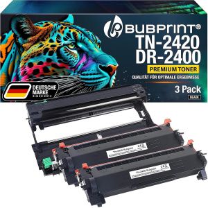 2 Cartouche de Toner et 1 Tambour Compatible pour Brother DR-2400 TN-2410 TN-2420 HL-L2310D HL-L2350DW HL-L2370DN DCP-L2510D DCP-L2530DW DCP-L2550DN MFC-L2710DW MFC-L2730DW - Neuf