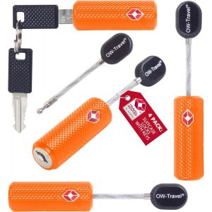 KALANKA-Cadenas Cable cl&eacute; TSA pour Valise. Cadenas Clef TSA Antivol pour Bagages Casier Rangement Tente Camping. TSA Bagages Cadenas USA. Accessoires de Voyage: Verrou TSA a cle Valise TSA 007 - Neuf