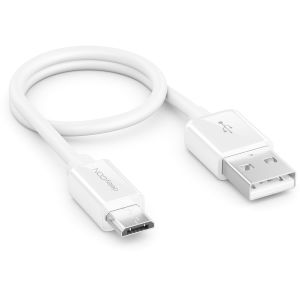 JGD-0,30m Micro USB C&acirc;ble de Charge et de Donn&eacute;es Court - Compatible avec T&eacute;l&eacute;phones Android, Smartphones, Tablettes, Lecteurs MP3, Appareils Photo, etc. - Blanc - Neuf