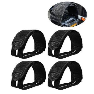 Lot De 4 Sangles R&eacute;glables En Nylon Pour P&eacute;dales De V&eacute;lo &iquest; Sangles De P&eacute;dale S&eacute;curis&eacute;es Pour V&eacute;lo, Pignon Fixe Et Vtt &iquest; Durables Et Confortables - Neuf