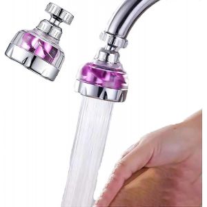 Générique Robinet Évier Extension Aérateur 360rotation Cuisine Grand Angle Pression Robinet Buse Économie d'Eau2pcs - Neuf