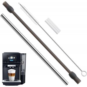 Kit de Remplacement Tuyau de Lait pour Machine &agrave; Caf&eacute;,Tuyau en Acier Inoxydable et Brosse de Nettoyage,Compatible avec les Syst&egrave;mes de Mousse de Lait pour Cafeti&egrave;re - Neuf