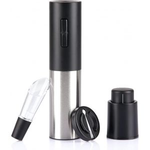 Ensemble Ouvre-Bouteille Électrique, Ouvre-Bouteille De Vin Rechargeable, Ensemble Cadeau Ouvre-Bouteille, Tire-Bouchon Automatique, Ouvre-Bouteille Électronique, Ruban Noir - Neuf