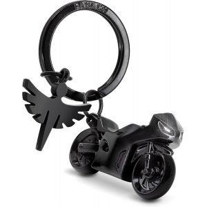 KAL-Porte-Clés Moto Avec Ange Gardien - Cadeau Ange Pour Motocycliste - Cadeaux Moto - Porte-Clés Porte-Bonheur - Conduite Prudente - Neuf