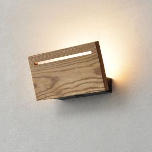 Lampe Murale Int&eacute;rieure En Bois, Lampe Led Pour Chambre &Agrave; Coucher, Moderne Avec Interrupteur, Lampes Plates Pour Couloir, Lit, Chambre D'Amis, H&ocirc;tel, Lampe De Chevet, 8W 3000K Blanc Chaud, 1 Pi&egrave;ce - Neuf