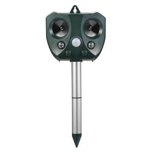 R&eacute;pulsif solaire ultrasonique pour animaux, d&eacute;tecteur PIR infrarouge, oiseaux, chats, chiens, opossums, avec 5 modes - Neuf