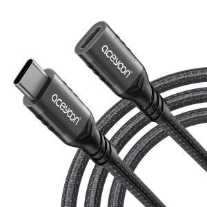 240W Rallonge Usb C, Usb Type C 3.2 Gen 2 20Gbps Cable Extension Usb C Pd 3.0 & Qc 3.0 Cable Type C M&acirc;le &Agrave; Femelle 4K@60Hz Nylon Tress&eacute; Compatible Avec Macbook Pro Galaxy S24 S23 S22 (1M) - Neuf