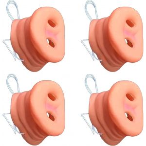 4 Pi&egrave;ces Nez De Cochon,Accessoire Pour D&eacute;guisement Masque Animal Cochon Pour Costume De F&ecirc;te D'halloween,M,Caoutchouc,M,Caoutchouc - Neuf