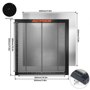 Table de travail en nid d&rsquo;abeille pour d&eacute;coupe et gravure laser 300 &times; 300 mm - Neuf