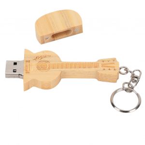 Cle USB portable en bois pour guitare, accessoire pour ordinateur, CM100132GB - Neuf