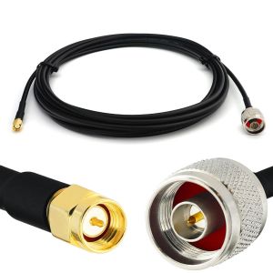 SMA Mâle vers N Mâle 10m RG58 Cable Coaxial-Câble d'extension exterieur à faible perte rallonge etanche-pour Routeur WIFI Radio Antenne LTE GSM Amplificateur 4G 5G 6G LTE Hotspot - Neuf