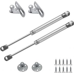 2 PCS Ressorts &agrave; Gaz Amortisseur pour Cuisine et Meubles, Charni&egrave;re Armoire, Charni&egrave;res de Portes, 100N V&eacute;rin Pneumatique pour Meubles, Bras Amortisseur - Neuf