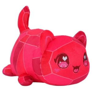 Jouet En Peluche Chat, Mignon Anime Cartoon Chat Peluche Animal Figure Jouet Oreiller En Peluche Cadeau Pour Les Amis Et Le Festival Cadeau Rouge - Neuf