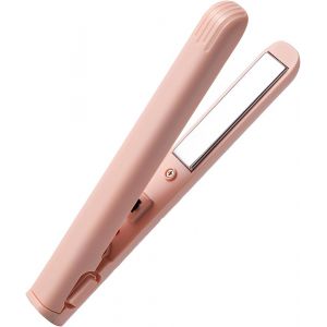 Nsiecd-Lisseur Cheveux, 2 En 1 Mini Fer &Agrave; Lisser En C&eacute;ramique, Outil De Lissage Portable, Mini Lisseur Cheveux Court, Chauffage Rapide En 30 Secondes, Temp&eacute;rature Constante &Agrave; 170 &deg;C, Rose - Neuf