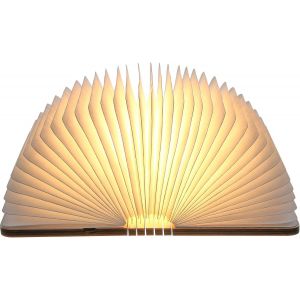 Kal-Livre Lampe Pliante En Bois, 1200mah Batterie Rechargeable Usb Lampe De Chevet Veilleuse Lumieres Decoratives, Lampes D'ambiance Dimension(12.1x9.5x2.5cm)-Lumière Blanc Chaud - Neuf