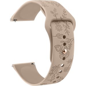 Eryi-Bracelet De Montre Gravé Floral, 20 Mm, 22 Mm, Bracelet En Silicone Étanche, Avec Fermeture Rapide, Bracelet De Rechange Réglable Pour Homme Et Femme - Neuf