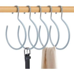Écharpe anneau cintre porte-ceinture,5 pcs crochets de cravate antidérapants accessoires de garde-robe organisateur pour écharpe de cravate - Neuf