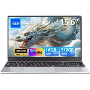 ChenQuanSarl-Portatile Pc 15,6 Pollici, Notebook 16Gb Ram Ssd 512Gb Celeron N5095, Computer Portatile Fhd Ips 1920 * 1080 Con Tastiera Retroilluminata, Sblocco Con Impronta Digitale Wifi5 Laptop - Neuf