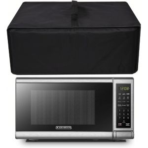 ChenQuanSarl-Housse Anti-Poussière Pour Fours À Micro-Ondes De 0,7 M³, Nylon 600D Imperméable, Compatible Avec Black+Decker Em720Cb7 Four À Micro-Ondes/Comptoir À Micro-Ondes Fmo07Abtbka/Ge Jes1072Sh - Neuf