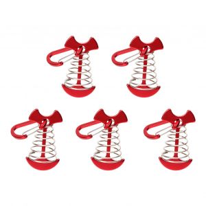Piquets D'ancrage De Pont En ArêTe De Poisson, 5 PièCes, Crochet à Ressort Pour Auvent De Tente, Boucle De Fixation De Corde à Vent RéGlable, Crochet De Pont - Neuf