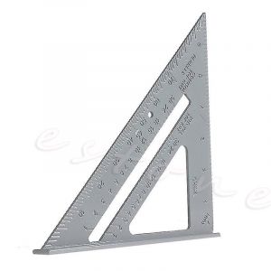 7"" Règle en aluminium Rapporteur Onglet Cadre Outil de mesure Carpenter-hao - Neuf
