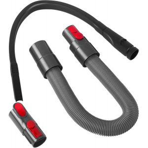 Lot de 4 Raccord de Remplacement Accessoires avec Embout Flexible, Rallonge Tuyau Extensible, Fermeture de Commutateur et Adaptateur pour Dyson V15 V11 V10 V8 V7 Aspirateur - Neuf