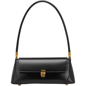 Sac à Main Femme Cuir PU,Petit Sac Bandoulière Femme avec Rabat et Serrure Dorée,Sacs Femmes Élégant et Pratique pour Sorties et Travail - Neuf