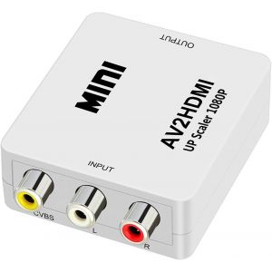 Mini Av Rca Cvbs Vers Hdmi Vid&eacute;o Audio Convertisseurs Adaptateur Support 720 1080P Pour Cam&eacute;ra, Xbox 360, Ps1, Ps2, Wii, N64, Snes, Nes, , Lecteur Dvd, Vhs[Z234] - Neuf