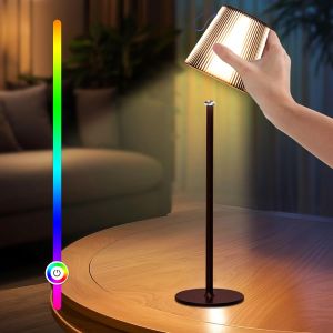 Subzonal-Lampe De Chevet, Lampe De Table Sans Fil, Couleur De Lumi&egrave;re Blanche 3000k + Rvb, Conception Magn&eacute;tique, Ip54, Pour Bar De Chambre &Agrave; Coucher Int&eacute;rieur Ext&eacute;rieur Marron - Neuf