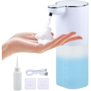 KAL-Distributeur De Savon Automatique,400Ml Distributeur Savon Automatique Mural,Distributeur Savon Mousse Usb Rechargeable Distributeur,Savon Automatique Ipx5 Étanche - Neuf