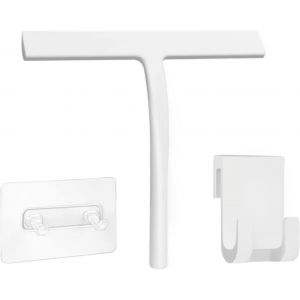 Raclette De Douche, Raclette De Vitre Pour Salle De Bain Raclette De Douche En Silicone Raclette Douche Silicone Pour Douche, Dalle De Bain, Miroir, Nettoyage Des Vitres (Blanc) - Neuf