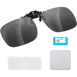 Kathlelxh-Lunettes De Soleil Polarisées Clip On Sur Lunettes Légères Pour Les Activités En Plein Air Avec Boîte De Rangement Chiffon De Nettoyage Et Carte De Test De Polarisation[H1174] - Neuf
