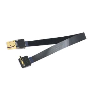 Eryi-Câble Plat Fpv Mini Hdmi Mâle Vers Hdmi Mâle Fpc Coudé À 90 Degrés Vers Le Bas 50 Cm Pour Photographie Aérienne Avec Drone Multicopter-Old Jamaica Ginger Beer - Neuf