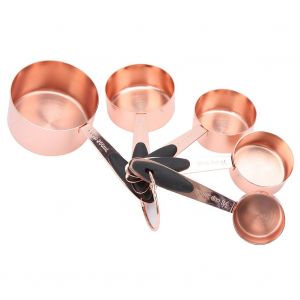 Hjlian Kit De 5 Tasses A Mesurer A Faire Soi-Meme, Cuivre, En Acier Inoxydable, Pour Patisserie, Fournitures De Cuisine - Neuf